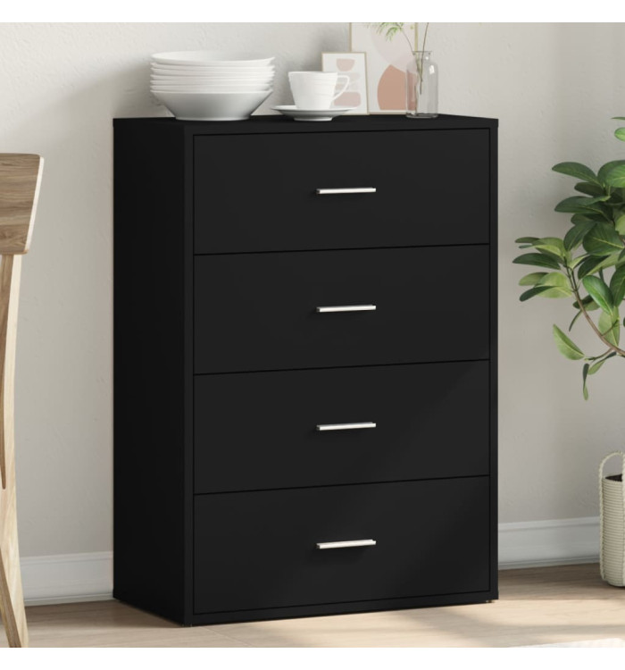 Buffet noir 60x31x84 cm bois d'ingénierie | Mobilier & Déco