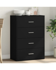 Buffet noir 60x31x84 cm bois d'ingénierie | Mobilier & Déco