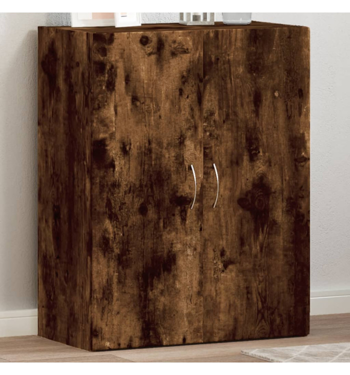 Armoire de classement chêne fumé bois d'ingénierie | Mobilier & Déco