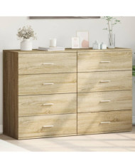 Buffets 2 pcs chêne sonoma 60x39x80 cm bois d'ingénierie | Mobilier & Déco