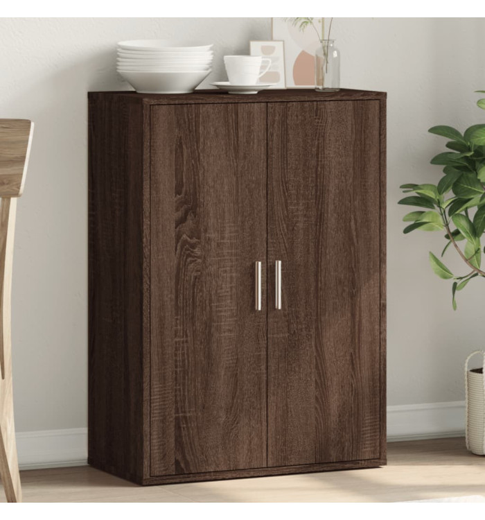 Buffet chêne marron 60x31x84 cm bois d'ingénierie | Mobilier & Déco