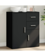 Buffet noir 60x31x70 cm bois d'ingénierie | Mobilier & Déco
