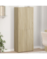 Armoire de classement chêne sonoma 60x32x153 cm bois ingénierie | Mobilier & Déco