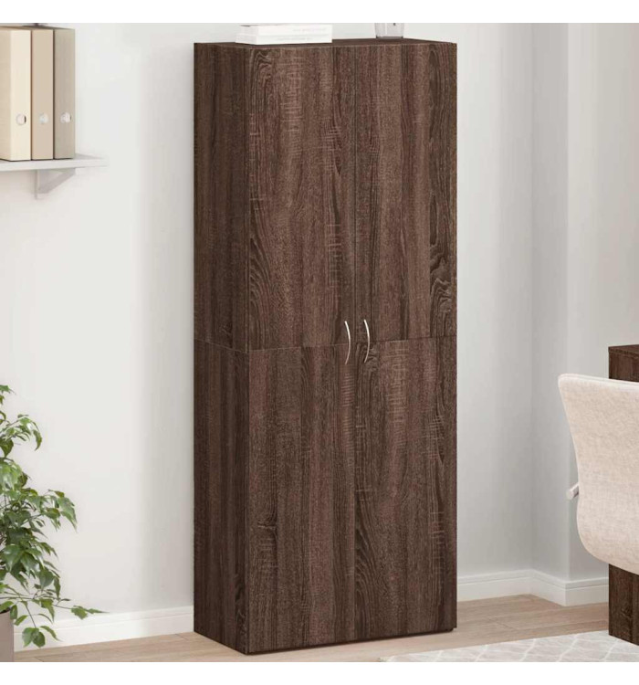 Armoire de classement chêne marron 60x32x153 cm bois ingénierie | Mobilier & Déco