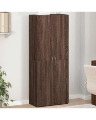 Armoire de classement chêne marron 60x32x153 cm bois ingénierie | Mobilier & Déco