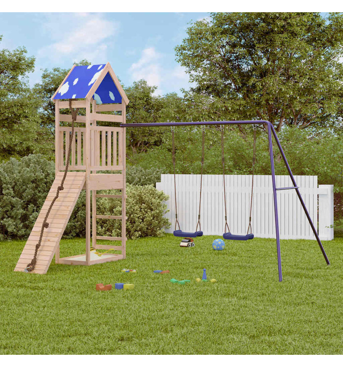 Aire de jeux d'extérieur bois de pin massif | Mobilier & Déco