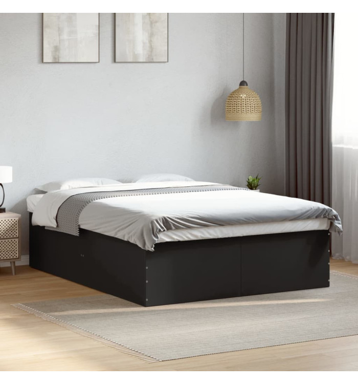 Cadre de lit sans matelas noir 160x200 cm | Mobilier & Déco