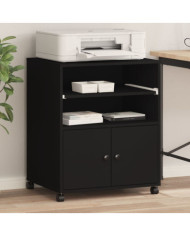 Support d'imprimante avec roulettes noir 60x48x74 cm | Mobilier & Déco