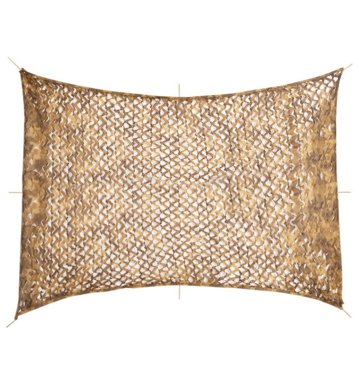 Filet de camouflage avec sac de rangement 516x400 cm sable | Mobilier & Déco
