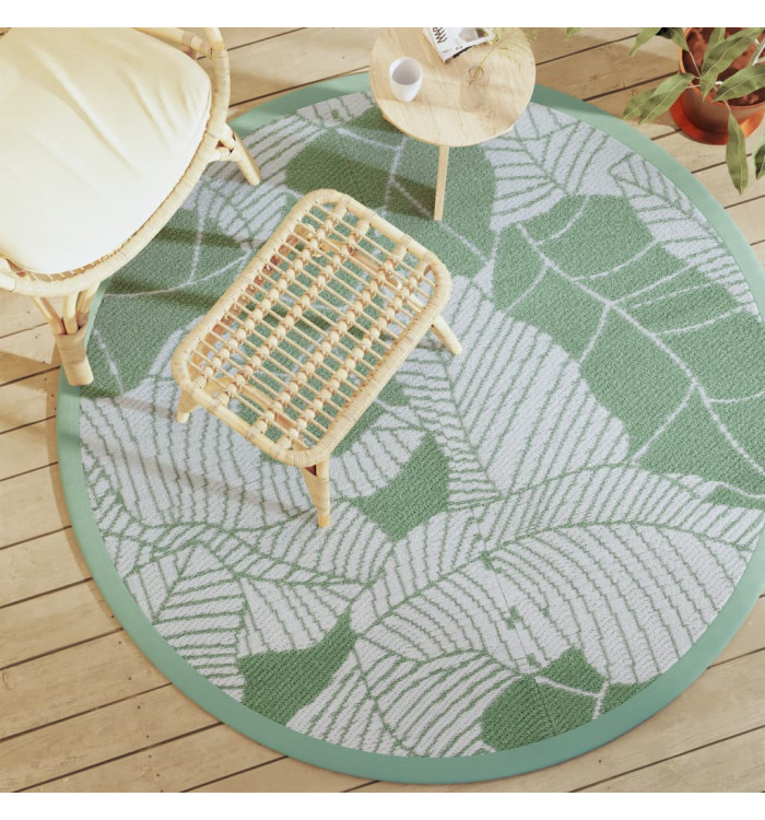 Tapis d'extérieur ARAKIL vert Ø160 cm PP | Mobilier & Déco