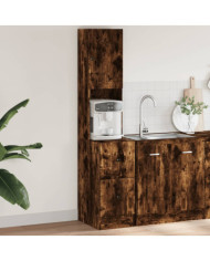 Armoire de cuisine chêne fumé 35x50x180 cm bois d'ingénierie | Mobilier & Déco
