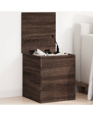 Boîte de rangement chêne marron 40x42x46 cm bois d'ingénierie | Mobilier & Déco