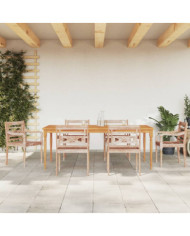 Chaises Batavia lot de 6 blanc bois de teck solide délavé | Mobilier & Déco