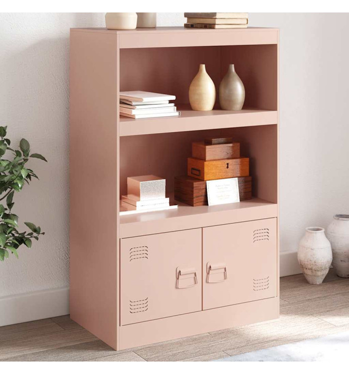 Buffet rose 67x39x107 cm acier | Mobilier & Déco