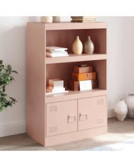 Buffet rose 67x39x107 cm acier | Mobilier & Déco