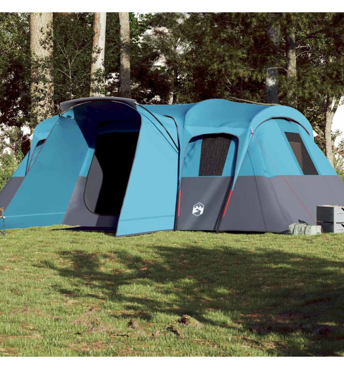 Tente familiale tunnel 16 personnes bleu imperméable | Mobilier & Déco