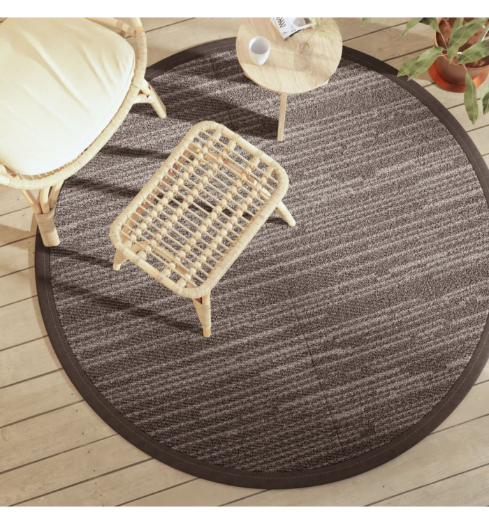 Tapis d'extérieur ARAKIL marron Ø160 cm PP | Mobilier & Déco