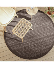 Tapis d'extérieur ARAKIL marron Ø160 cm PP | Mobilier & Déco