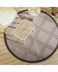 Tapis d'extérieur ARAKIL marron Ø160 cm PP | Mobilier & Déco