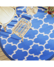 Tapis d'extérieur ARAKIL bleu Ø200 cm PP | Mobilier & Déco