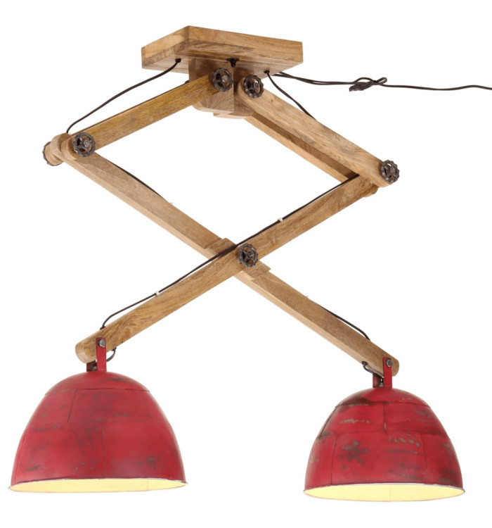 Plafonnier 25 W rouge délavé 29x18x85 cm E27 | Mobilier & Déco