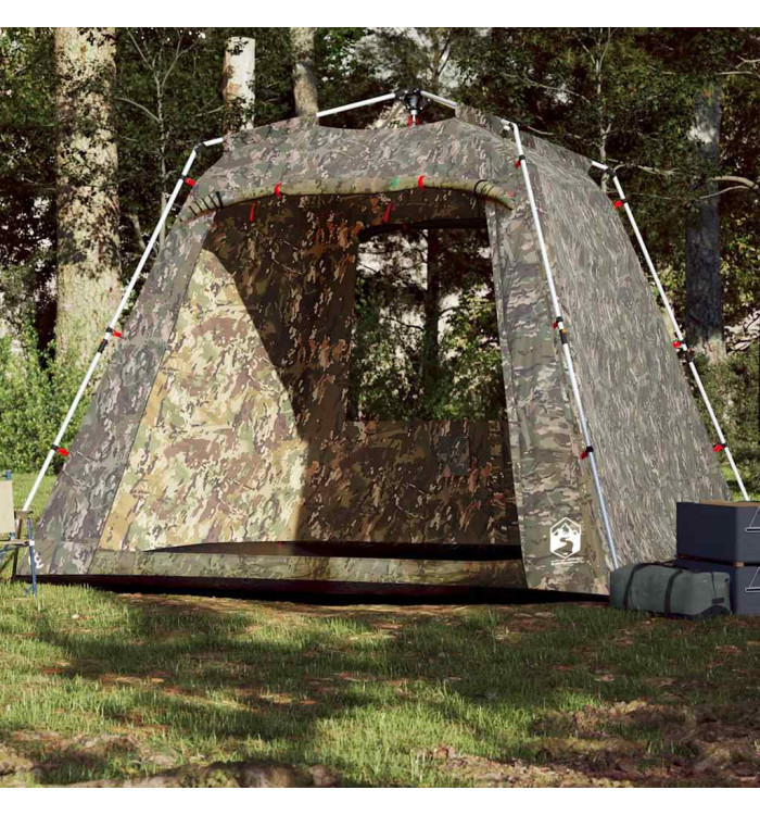 Tente de pêche 4 personnes camouflage libération rapide | Mobilier & Déco