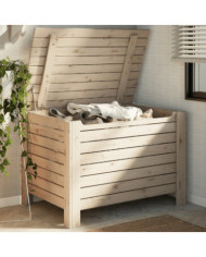 Boîte de rangement avec couvercle RANA bois massif de pin | Mobilier & Déco