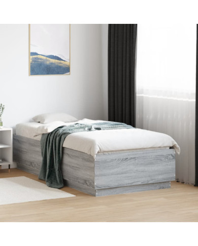 Cadre de lit sans matelas sonoma gris 90x190 cm | Mobilier & Déco