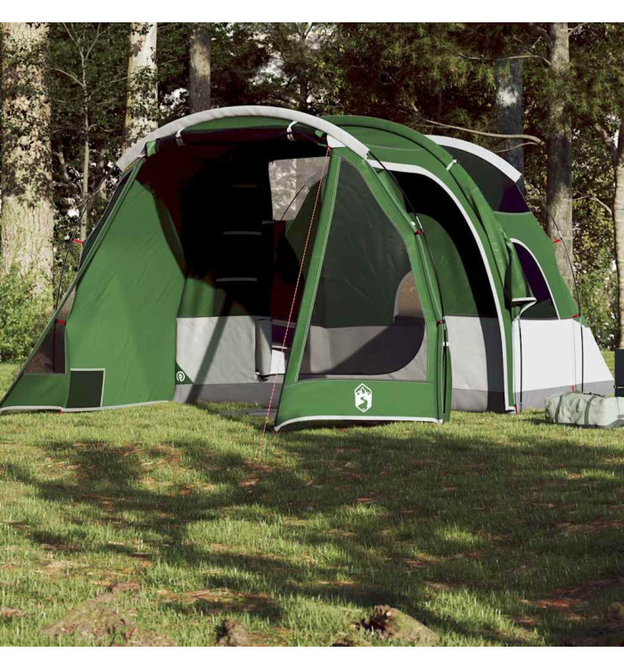 Tente de camping tunnel 4 personnes vert imperméable | Mobilier & Déco
