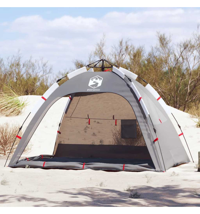 Tente de plage 2 personnes gris libération rapide imperméable | Mobilier & Déco