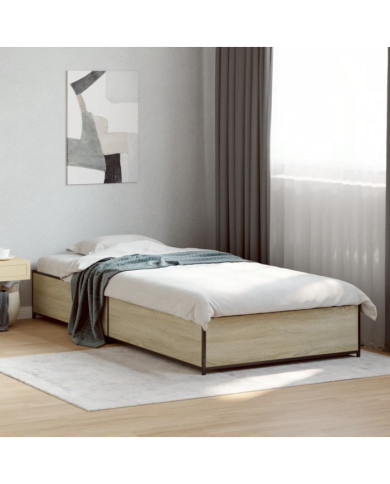 Cadre de lit sans matelas chêne sonoma 90x190 cm | Mobilier & Déco