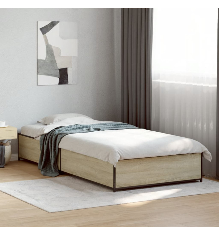 Cadre de lit sans matelas chêne sonoma 90x190 cm | Mobilier & Déco