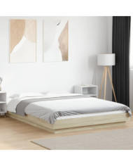 Cadre de lit sans matelas chêne sonoma 140x190 cm | Mobilier & Déco