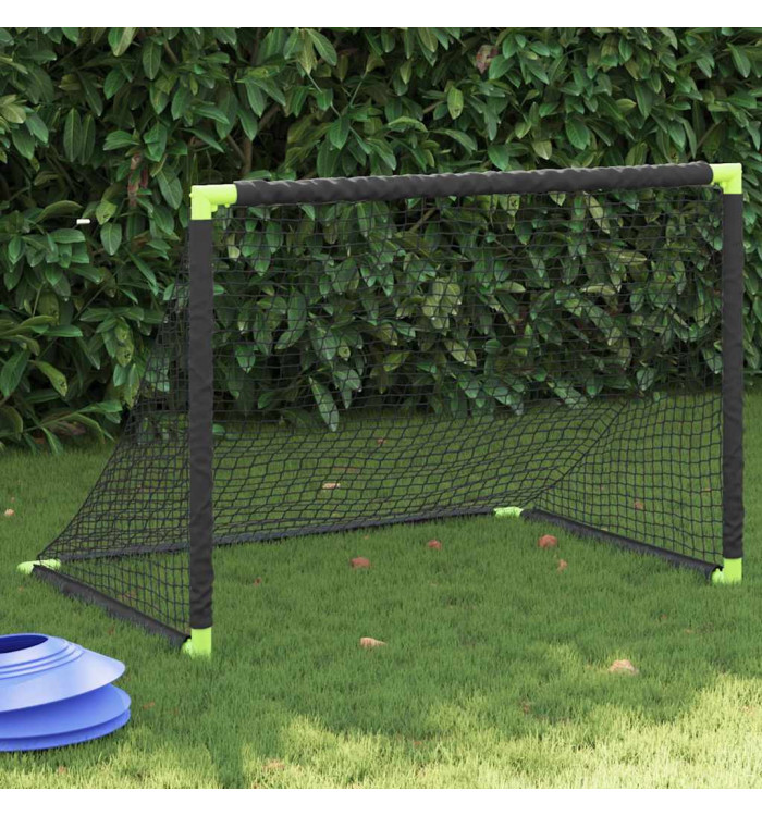 But de football pour enfants pliable noir 90x64x64 cm | Mobilier & Déco