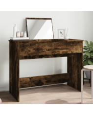 Coiffeuse avec miroir chêne fumé 100x45x76 cm | Mobilier & Déco