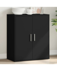 Buffet noir 79x38x80 cm bois d'ingénierie | Mobilier & Déco