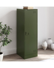 Buffet vert olive 34,5x39x107 cm acier | Mobilier & Déco