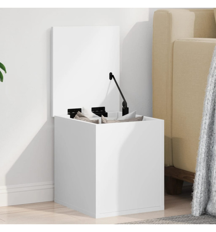 Boîte de rangement blanc 30x35x35 cm bois d'ingénierie | Mobilier & Déco