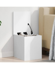 Boîte de rangement blanc 30x35x35 cm bois d'ingénierie | Mobilier & Déco