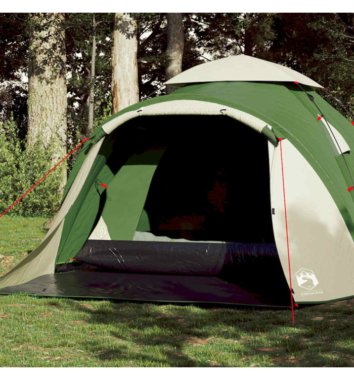 Tente de camping à dôme 3 personnes vert libération rapide | Mobilier & Déco