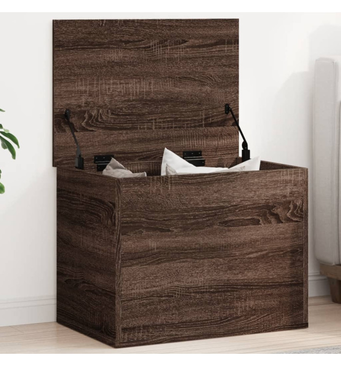 Boîte de rangement chêne marron 60x42x46 cm bois d'ingénierie | Mobilier & Déco
