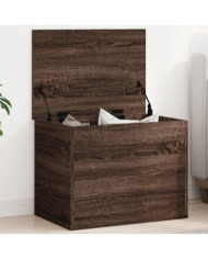 Boîte de rangement chêne marron 60x42x46 cm bois d'ingénierie | Mobilier & Déco