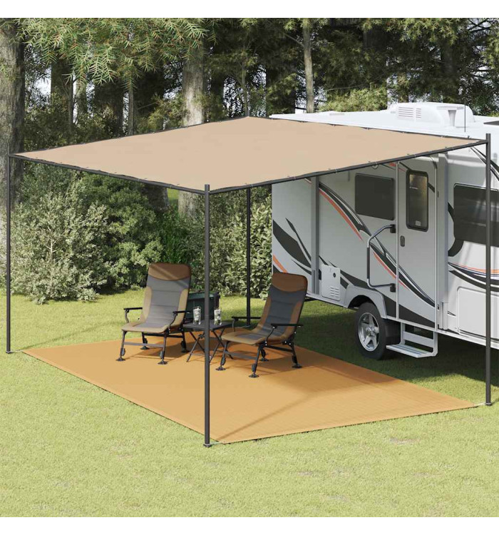 Tapis de tente sable 300x600 cm PEHD | Mobilier & Déco