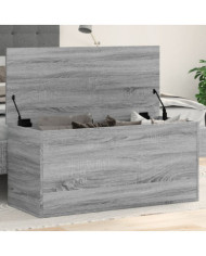 Boîte de rangement sonoma gris 100x42x46 cm bois d'ingénierie | Mobilier & Déco