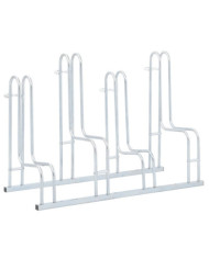 Support de vélo au sol autoportant pour 4 vélos acier galvanisé | Mobilier & Déco