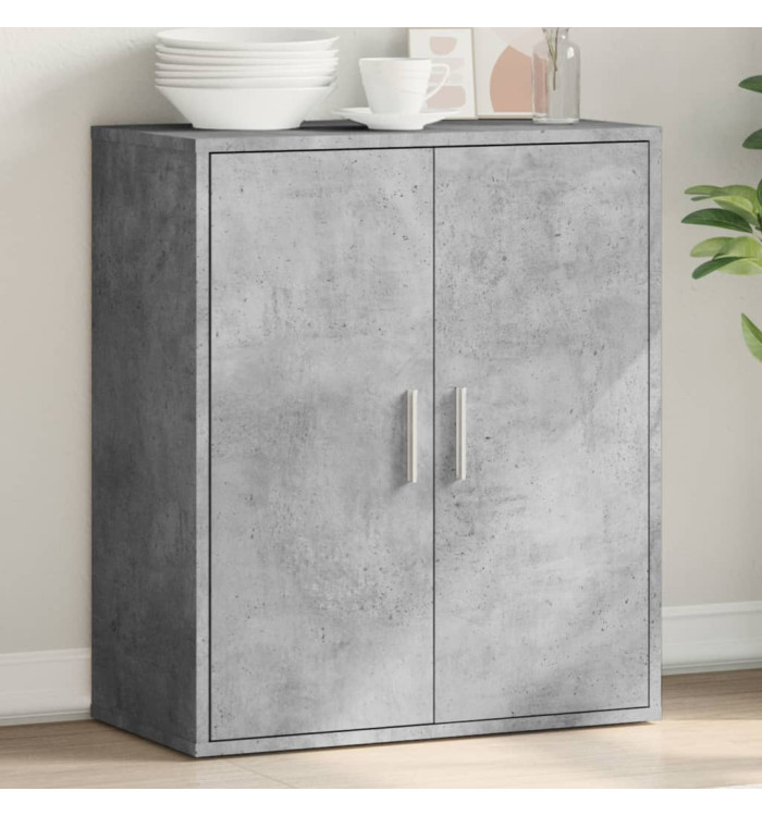 Buffet gris béton 79x38x80 cm bois d'ingénierie | Mobilier & Déco