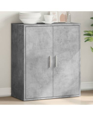 Buffet gris béton 79x38x80 cm bois d'ingénierie | Mobilier & Déco