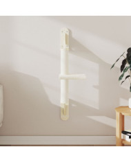 Arbre à chat mural avec griffoir crème 85,5 cm | Mobilier & Déco
