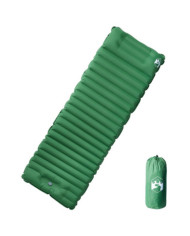 Matelas de camping autogonflant avec oreiller 1 personne vert | Mobilier & Déco
