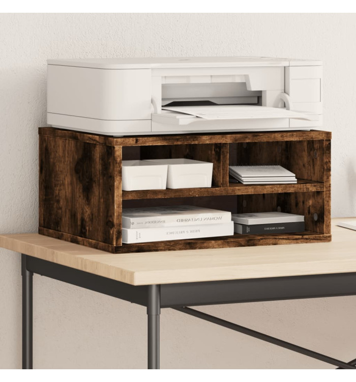 Support d'imprimante chêne fumé 49x40x22,5 cm bois d'ingénierie | Mobilier & Déco